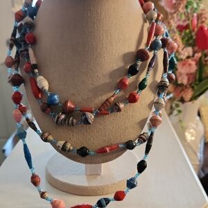 GIVEAWAY,   Colorful Beaded Necklace with Mixed Hues